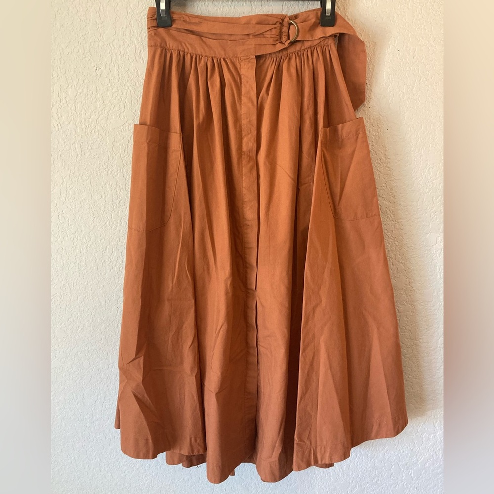 Free People burnt orange maxi skirt size xs